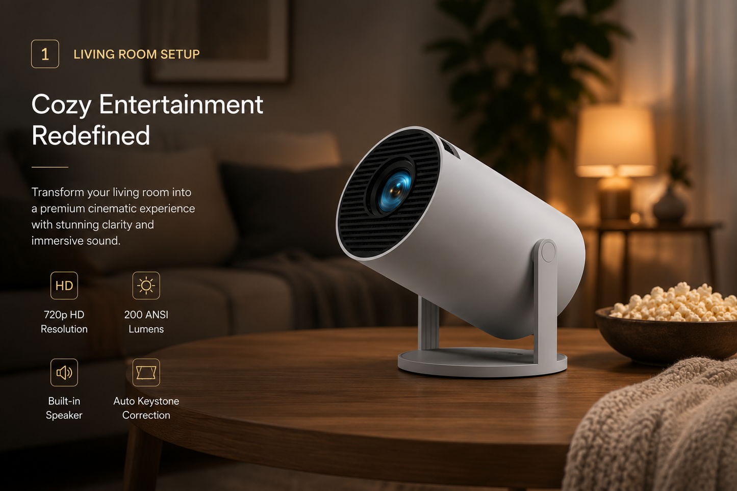 MIUXO Smart Mini Projector
